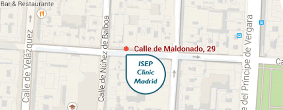 Mapa ISEP Clínic Madrid